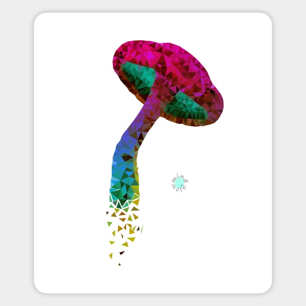 Psilocybe Mushroom 002 Magnet by MindGlowArt